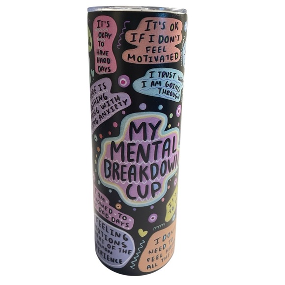 “My Mental Breakdown” Steel Tumbler- NIB - Picture 2 of 4